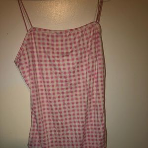Pink checkerboard bodysuit